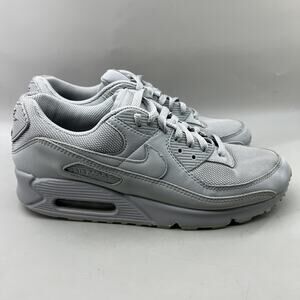 Nike Air Max 90 Running Sneakers Men Size 10 Wolf Gray Low Top Comfort Shoes